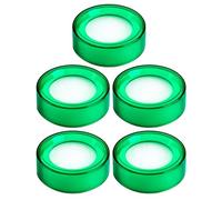 LOORGVEL Spugna Umidificante per Dita da Ufficio 5 Pezzi Tampone Bagnato Trasparente Verde per Contare Soldi e Inumidire Buste Accessorio Resistente e Portatile per Banche Supermercati