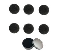 LOORGVEL Spugne per Pulizia Pennelli Make Up 6 Ricambi Set 7 Pezzi Nero Strumento Riutilizzabile in Spugna per Trucco Viso Asciugatura Rapida e Pratica per Donne
