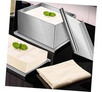 LOORGVEL Stampo per Tofu in Acciaio Kit da Te per Formaggio di Soia Pressa Compatta e Resistente Design per Rapida Rimozione per Uso