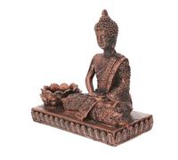 LOORGVEL Statua Buddha in Resina Decorativa Antica Portacandela Multifunzionale per Casa e Ufficio Scultura Delicata e Durevole Ornamento Zen in Stile Sud-est Asiatico Colore Bronzo
