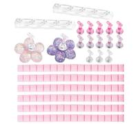 LOORGVEL Supporto per Pressa per Unghie Finte con Base in Argilla Adesiva Espositore per Nail Art Riutilizzabile per Esercitazioni e Organizzazione in Salone Kit Leggero per Pratica