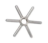 LOORGVEL Testa della Rondella in Acciaio Inox 304 per Lavavetri da Bar, Raccordo per Risciacquo Tazze Installazione Rapida, Accessorio Stabile e Resistente per Uso Professionale in Locali