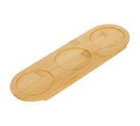 LOORGVEL Vassoio Degustazione in Bambù 3 Fori Antiscivolo per Bicchieri, Set da Paddle per Vino e Birra, per Bar, Ktv e Riunioni Domestiche Riutilizzabile