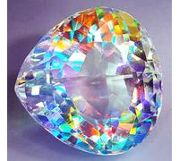 Loose Gemma Arcobaleno Mystic Quarzo a Forma di Pera 40 A 50 KT Certificato