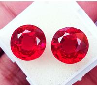 Loose Gemma Naturale Rosso Rubino Eccellente Taglio Rotondo 7 A 9Ct Certificato