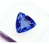 Loose Gemma Naturale Zaffiro Blu Cubico Forma 9.75 KT Certificato ~ Omaggio