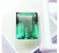 Loose Gemma Verde Naturale Ametista Smeraldo Taglio 12.25 + Certificato ~