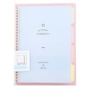 Loose Leaf Handbook Binder A4/B5/A5 Loose Leaf Spiral Paper Diary Removable Simple Thickened Coil Shell Notebook(Blue,A4)