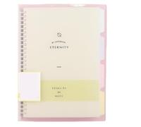 Loose Leaf Handbook Binder A4/B5/A5 Loose Leaf Spiral Paper Diary Removable Simple Thickened Coil Shell Notebook(Yellow,A4)