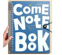 Loose Leaf Handbook Detachable B5 Loose-leaf Notebook Thick Horizontal Lines Hand Account Notepad Book Waterproof Creative Detachable Notebook(Blue)