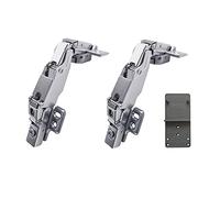 LOOTICH 165 Grado Battuta Esterna 35mm Cerniere per Porte CON Ammortizzatore Integrato Cerniere a Molla a Chiusura Automatica per Armadio Porta Ante Mobili Morbido Paracolpi 2 Pezzi