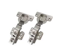 LOOTICH 95 Grado Battuta Esterna Forte Cerniere 40mm con Ammortizzatore per Porte Pesanti e Spesse Soft Close Cerniera per Cucina Armadio Porta Ante Mobili Paracolpi 2 Pezzi