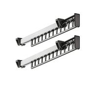 LOOTICH Appendiabiti Estraibile a Barra per Armadio Appendere 12 Vestiti e Camicie Lunghezza 312mm 2 Pacchi