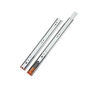 LOOTICH Guide per Cassetti in Acciaio con Cuscinetti a Sfera 450 mm Totale Telescopiche Guida per Cassetto con Ammortizzatore Chiusura Automatica Capacità di Carico 35 kg (1 Paio)