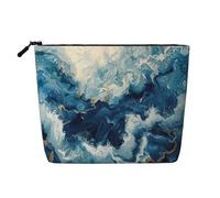 lootpe All'interno della borsa di trucco di viaggio della stampa delle maree, borse cosmetiche di grande capacità per le donne, borsa cosmetica portatile, borsa da toilette