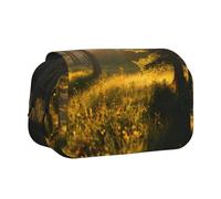 lootpe Astuccio per matite di grande capacità, con stampa "Morning Sunlight In Wilderness", astuccio per pennarelli, astuccio organizer per cancelleria, astuccio portatile da ufficio