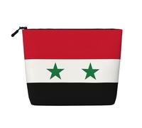 lootpe Borsa di trucco di viaggio della stampa della Repubblica Araba Siriana, Borse cosmetiche di grande capacità per le donne, borsa cosmetica portatile, borsa da toilette