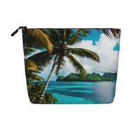 lootpe Borsa di trucco di viaggio della stampa delle isole della Norvegia, borse cosmetiche di grande capacità per le donne, borsa cosmetica portatile, borsa da toilette