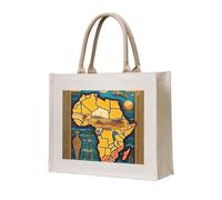 lootpe Borsa tote con stampa astratta con mappa del mondo, borsa regalo personalizzata, borsa da viaggio in tela, borse per la spesa, regalo per donne e mamme