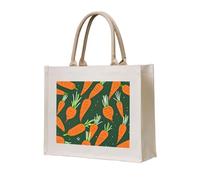 lootpe Borsa tote con stampa carota felice, borsa regalo personalizzata, borsa da viaggio in tela da spiaggia, borse per la spesa, regalo per donne e mamme