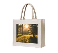 lootpe Borsa tote con stampa di luce del sole del mattino nel deserto, borsa regalo personalizzata, borsa da viaggio in tela da spiaggia, borse per la spesa, regalo per donne e mamme