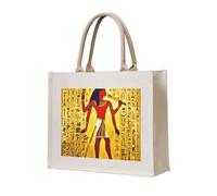 lootpe Borsa tote con stampa serie tribù dell'antico Egitto, borsa regalo personalizzata, borsa da viaggio in tela, borse per la spesa, regalo per donne e mamme