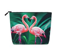 lootpe Due fenicotteri stampa borsa di trucco di viaggio, borse cosmetiche di grande capacità per le donne, borsa cosmetica portatile, borsa da toilette