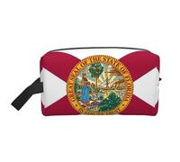 Lootpe Florida State Flag Print Makeup Bag, Portable Travel Makeup Bag, Toiletry Organizer, Large Make Up Bag per le donne