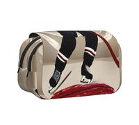 lootpe Hockey Sport Stampa Grande Capacità Astuccio Matita, Marcatore, Cancelleria Organizer Pouch,Ufficio Portatile Penna