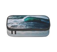 lootpe Sacchetto della matita di grande capacità della stampa dell'acqua di mare scenica, organizzatore della cancelleria dell'ufficio, borsa portatile della penna per l'ufficio