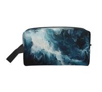 Lootpe Within The Tides Print Makeup Bag, Portable Travel Makeup Bag, Toiletry Organizer, Large Make Up Bag per le donne