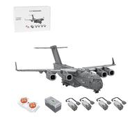 LootPop C-17 Globemaster - Set di mattoncini da costruzione MOC Globemaster - 17313 pezzi - versione dinamica - Grande modello di aereo smontato per adulti e appassionati di tecnologia