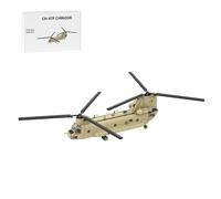 LootPop CH-47F Chinook Elicottero in scala 1:35, MOC-217684 esercito statunitense pesante in cachi, con doppi rotori e porte di apertura, 2061 pezzi modello per adulti