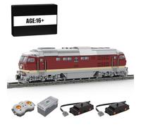 LootPop E-Lok BR132 - Set di mattoncini elettrici per treno, struttura a 6 assi con motore, tram classico (versione dinamica con regolazione della velocità/1454 pezzi)
