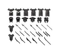 LootPop Mini cavaliere figure armatura accessori inclusi casco, armatura, armi, in stile medievale Romani e Greci, compatibile con figure di marca esistenti, 36 pezzi