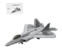 LootPop MOC-105520 1/35 - Set di mattoncini da costruzione, scala F-22, rivista apribile e razzi rimovibili, display da tavolo e modello da collezione (1624 pezzi)