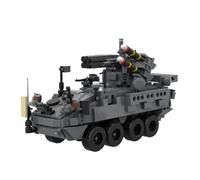 LootPop MOC-162358 M-SHORAD - Kit per modellini militari, 740 mattoncini da costruzione, set di mattoncini compatibili