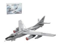 LootPop Modello militare 1/35, MOC-151490 EA-3B SkyWarrior Bomber strategico in scala 1/35, pozzetto apribile, telaio pieghevole e ala (2092 pezzi)