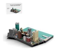 LootPop Nuovo set di mattoncini da costruzione World Trade Center, MOC-221106 New York, serie di punti di riferimento modulari, modello fai da te e regalo per adulti (1187 pezzi)