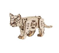 LootPop Puzzle in legno 3D - Set di montaggio meccanico con gatto carino modello di montaggio intelligente e giocattolo puzzle, colore legno 236 pezzi