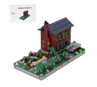 LootPop Sandbox Alberi modello di costruzione, decorazione in miniatura, MOC-183062 sandbox in miniatura della seconda guerra mondiale - Modulo 6 - Casa 1 modello (821 pezzi)