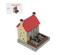 LootPop Sandbox Alberi modello di costruzione, decorazione in miniatura, MOC-183062 sandbox in miniatura della seconda guerra mondiale - Modulo 8 - Casa 3 modello (500 pezzi)