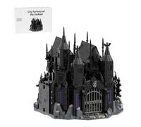 LootPop Set di mattoncini da costruzione castello medievale, Fortezza della città dei non morti, con leggenda scura, gilde magiche e mine di cristallo, decorazione da scrivania e regalo per adulti