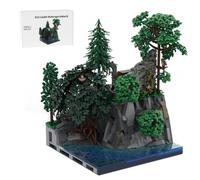 LootPop Set di mattoncini da costruzione castello medievale, MOC-208092 D13 Castello Hohengeroldseck - Turmruine sulla scogliera, set di mattoncini per MOC-207737 Castello Hohengeroldseck (3359 pezzi)