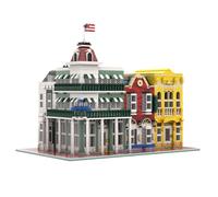 LootPop Street View-Block, MOC-222578 USA Main Street, set di mattoncini modulari in stile retrò americano per adulti (3250 pezzi)