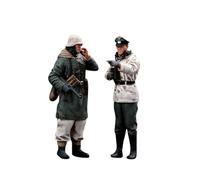 LootPop WWII Serie di personaggi militari tedeschi, 1/72, comandante militare + soldato di montagna, modello due in miniatura, modello di bambola, regalo militare per adulti