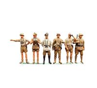 LootPop WWII Serie di personaggi militari tedeschi Wüstenfuchs - Rommel" con gruppo di comando modello, inclusi 6 soldati del gruppo di comando Rommel, regalo militare per adulti
