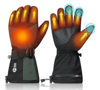 Loowoko Guanti riscaldabili da uomo e donna, 7,4 V, 3000 mAh, 2,5 livelli di riscaldamento, impermeabili, per sport invernali, moto, sci, arrampicata, escursionismo