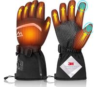Loowoko Guanti Riscaldati con batteria 7.4v 3000mah × 2,3 livelli di riscaldamento, impermeabili,touch screen,Guanti Riscaldabili usb per lavoro all'aperto,moto,bicicletta,sci
