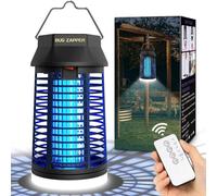 Loowoko Insetticida elettrico con telecomando, 4200 V, lampada per zanzare, con luce LED, impermeabile, trappola per mosche elettrica, zanzare, lampada anti-zanzare per interni ed esterni, patio